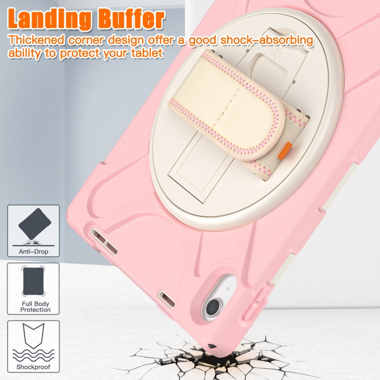 For iPad 2025 / 2022 Rotatable Kickstand Grip Heavy Duty Hard Rugged Tablet Case(Cherry Pink) - iPad 2025 / 2022 Cases by buy2fix | Online Shopping UK | buy2fix