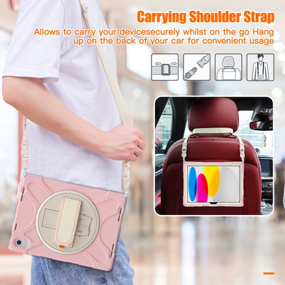 For iPad 2025 / 2022 Rotatable Kickstand Grip Heavy Duty Hard Rugged Tablet Case(Cherry Pink) - iPad 2025 / 2022 Cases by buy2fix | Online Shopping UK | buy2fix