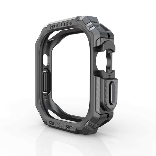 For Apple Watch Ultra 3 / 2 / 1 49mm TPU + PC Carbon Fiber Shockproof Case(Navy Blue) by buy2fix