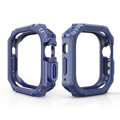 For Apple Watch Ultra 3 / 2 / 1 49mm TPU + PC Carbon Fiber Shockproof Case(Blue) by buy2fix