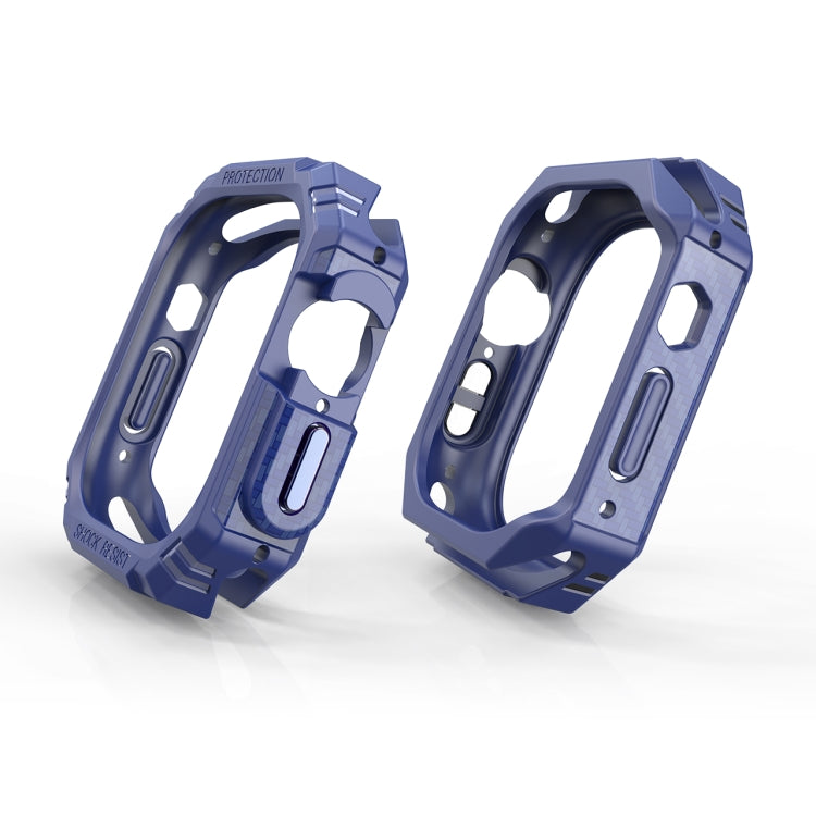 For Apple Watch Ultra 3 / 2 / 1 49mm TPU + PC Carbon Fiber Shockproof Case(Blue) by buy2fix