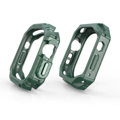 For Apple Watch Ultra 3 / 2 / 1 49mm TPU + PC Carbon Fiber Shockproof Case (Green) by buy2fix