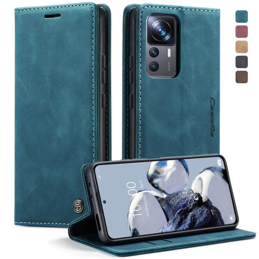 For Xiaomi 12T / 12T Pro CaseMe 013 Multifunctional Horizontal Flip Leather Phone Case(Blue) - Xiaomi Cases by CaseMe | Online Shopping UK | buy2fix