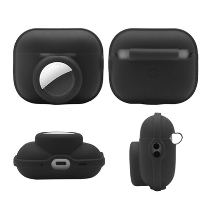 For AirPods Pro 2 / AirTag 2 in 1 Shockproof Full Coverage Silicone Protective Case(Black) by buy2fix