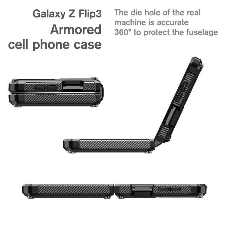 For Samsung Galaxy Z Flip4 5G SM-F721 Armored All-inclusive Shockproof Folding Phone Case(Black) - Galaxy Z Flip4 5G Cases by buy2fix | Online Shopping UK | buy2fix