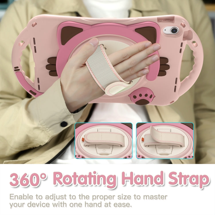 For iPad 2025 / 2022 Cute Cat King Kids Shockproof Silicone Tablet Case(Pink) - iPad 2025 / 2022 Cases by buy2fix | Online Shopping UK | buy2fix