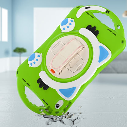 For iPad 2025 / 2022 Cute Cat King Kids Shockproof Silicone Tablet Case(Green) - iPad 2025 / 2022 Cases by buy2fix | Online Shopping UK | buy2fix