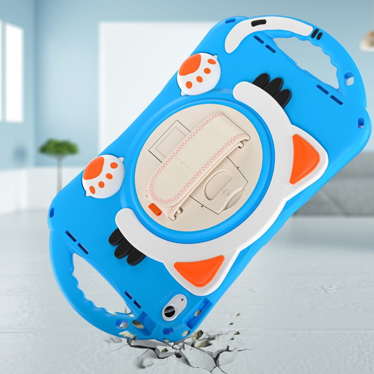 For iPad 2025 / 2022 Cute Cat King Kids Shockproof Silicone Tablet Case(Light Blue) - iPad 2025 / 2022 Cases by buy2fix | Online Shopping UK | buy2fix