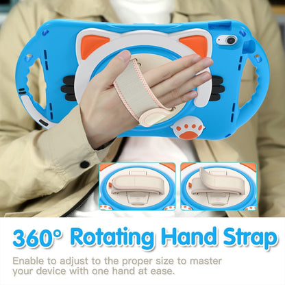 For iPad 2025 / 2022 Cute Cat King Kids Shockproof Silicone Tablet Case(Light Blue) - iPad 2025 / 2022 Cases by buy2fix | Online Shopping UK | buy2fix