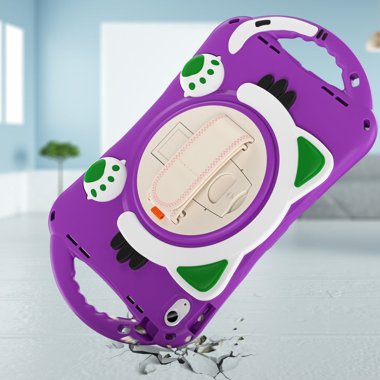 For iPad 2025 / 2022 Cute Cat King Kids Shockproof Silicone Tablet Case(Purple) - iPad 2025 / 2022 Cases by buy2fix | Online Shopping UK | buy2fix