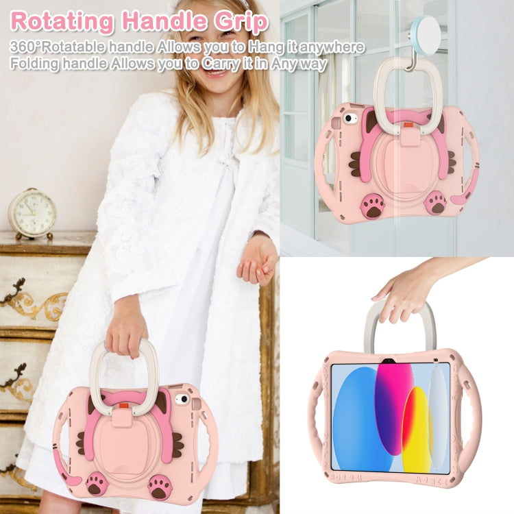 For iPad 2025 / 2022 Cute Cat King Kids Shockproof Silicone Tablet Case(Pink) - iPad 2025 / 2022 Cases by buy2fix | Online Shopping UK | buy2fix