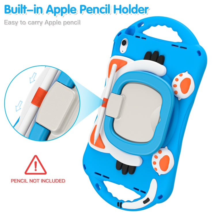 For iPad 2025 / 2022 Cute Cat King Kids Shockproof Silicone Tablet Case(Light Blue) - iPad 2025 / 2022 Cases by buy2fix | Online Shopping UK | buy2fix