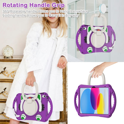 For iPad 2025 / 2022 Cute Cat King Kids Shockproof Silicone Tablet Case(Purple) - iPad 2025 / 2022 Cases by buy2fix | Online Shopping UK | buy2fix