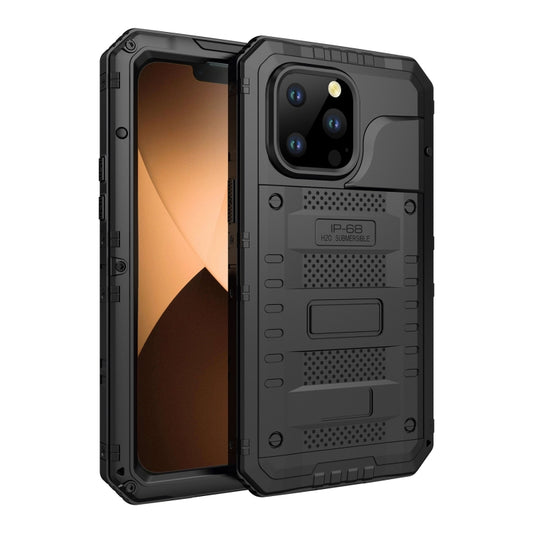 For iPhone 14 Pro Max Shockproof Waterproof Dustproof Metal + Silicone Phone Case(Black) - iPhone 14 Pro Max Cases by buy2fix | Online Shopping UK | buy2fix