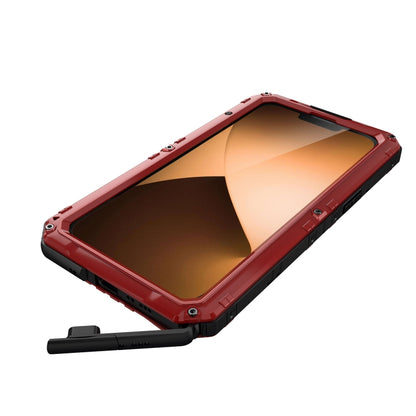 For iPhone 14 Pro Max Shockproof Waterproof Dustproof Metal + Silicone Phone Case(Red) - iPhone 14 Pro Max Cases by buy2fix | Online Shopping UK | buy2fix