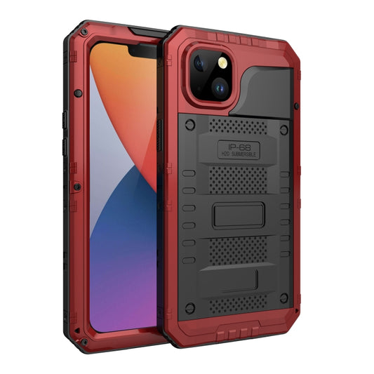 For iPhone 14 Shockproof Waterproof Dustproof Metal + Silicone Phone Case(Red) - iPhone 14 Cases by buy2fix | Online Shopping UK | buy2fix