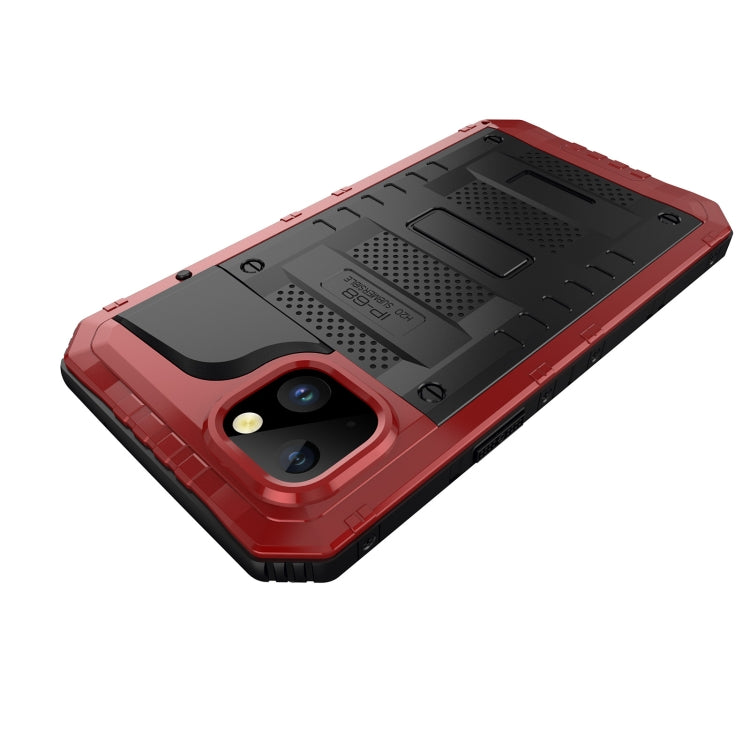 For iPhone 14 Shockproof Waterproof Dustproof Metal + Silicone Phone Case(Red) - iPhone 14 Cases by buy2fix | Online Shopping UK | buy2fix