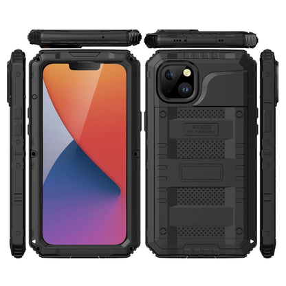 For iPhone 14 Plus Shockproof Waterproof Dustproof Metal + Silicone Phone Case(Black) - iPhone 14 Plus Cases by buy2fix | Online Shopping UK | buy2fix
