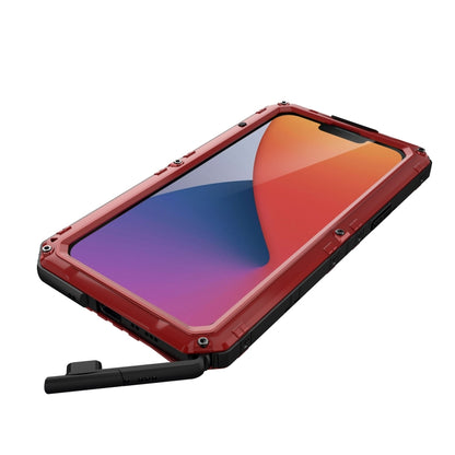 For iPhone 14 Plus Shockproof Waterproof Dustproof Metal + Silicone Phone Case(Red) - iPhone 14 Plus Cases by buy2fix | Online Shopping UK | buy2fix