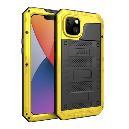 For iPhone 14 Plus Shockproof Waterproof Dustproof Metal + Silicone Phone Case(Yellow) - iPhone 14 Plus Cases by buy2fix | Online Shopping UK | buy2fix