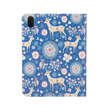 For iPad 2025 / 2022 Painted Voltage Pen Slot Tablet Smart Case(Blue Elk) - iPad 2025 / 2022 Cases by buy2fix | Online Shopping UK | buy2fix