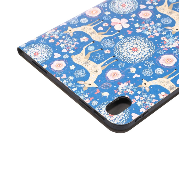 For iPad 2025 / 2022 Painted Voltage Pen Slot Tablet Smart Case(Blue Elk) - iPad 2025 / 2022 Cases by buy2fix | Online Shopping UK | buy2fix
