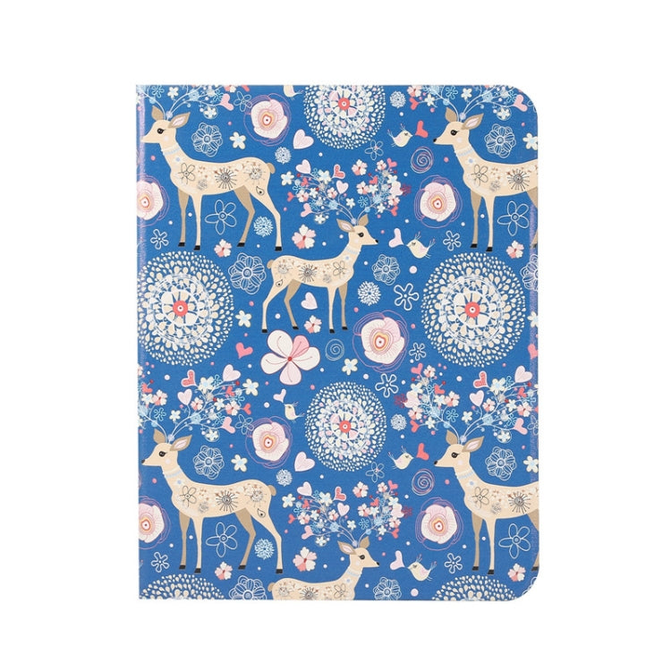 For iPad Pro 11 2022/2021/2020/2018 / Air 10.9 2022/2020 Painted Voltage Pen Slot Tablet Smart Case(Blue Elk) - iPad Pro 11 (2022/2021) Cases by buy2fix | Online Shopping UK | buy2fix