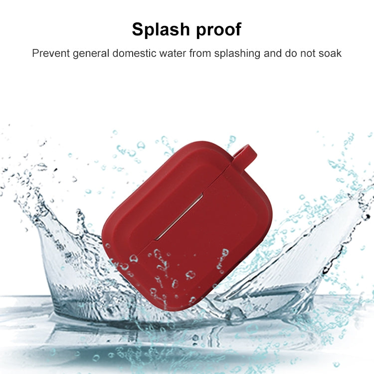 For AirPods Pro 2 Striped Shockproof Earphone Case(Wine Red) - For AirPods Pro 2 by buy2fix | Online Shopping UK | buy2fix
