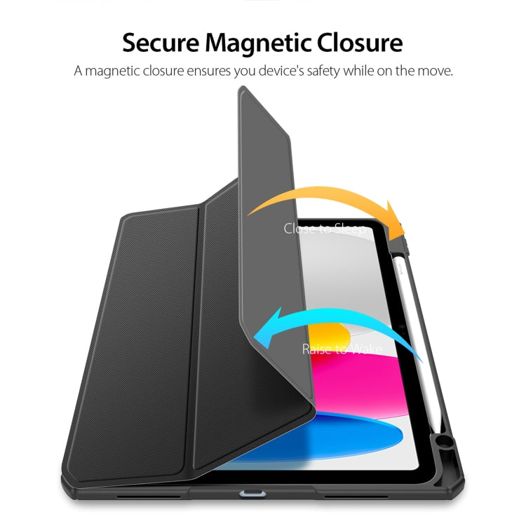 For iPad 2025 / 2022 DUX DUCIS TOBY Series Antiskid Leather Smart Tablet Case(Black) - iPad 2025 / 2022 Cases by DUX DUCIS | Online Shopping UK | buy2fix