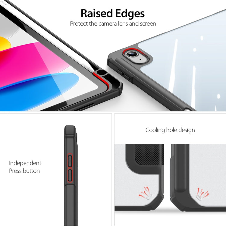 For iPad 2025 / 2022 DUX DUCIS TOBY Series Antiskid Leather Smart Tablet Case(Black) - iPad 2025 / 2022 Cases by DUX DUCIS | Online Shopping UK | buy2fix