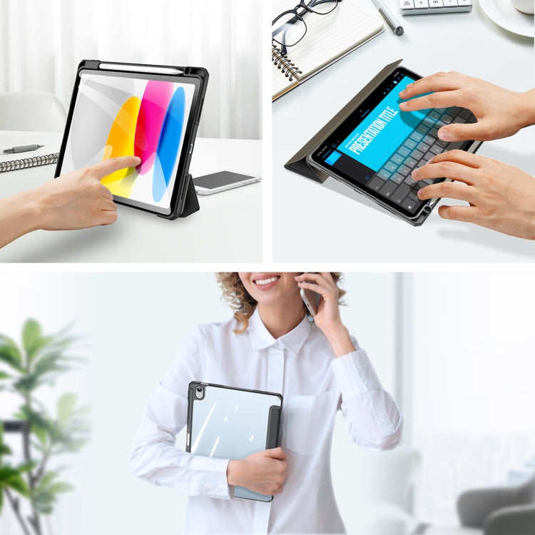 For iPad 2025 / 2022 DUX DUCIS TOBY Series Antiskid Leather Smart Tablet Case(Black) - iPad 2025 / 2022 Cases by DUX DUCIS | Online Shopping UK | buy2fix