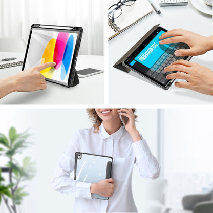 For iPad 2025 / 2022 DUX DUCIS TOBY Series Antiskid Leather Smart Tablet Case(Black) - iPad 2025 / 2022 Cases by DUX DUCIS | Online Shopping UK | buy2fix