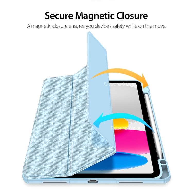 For iPad 2025 / 2022 DUX DUCIS TOBY Series Antiskid Leather Smart Tablet Case(Blue) - iPad 2025 / 2022 Cases by DUX DUCIS | Online Shopping UK | buy2fix