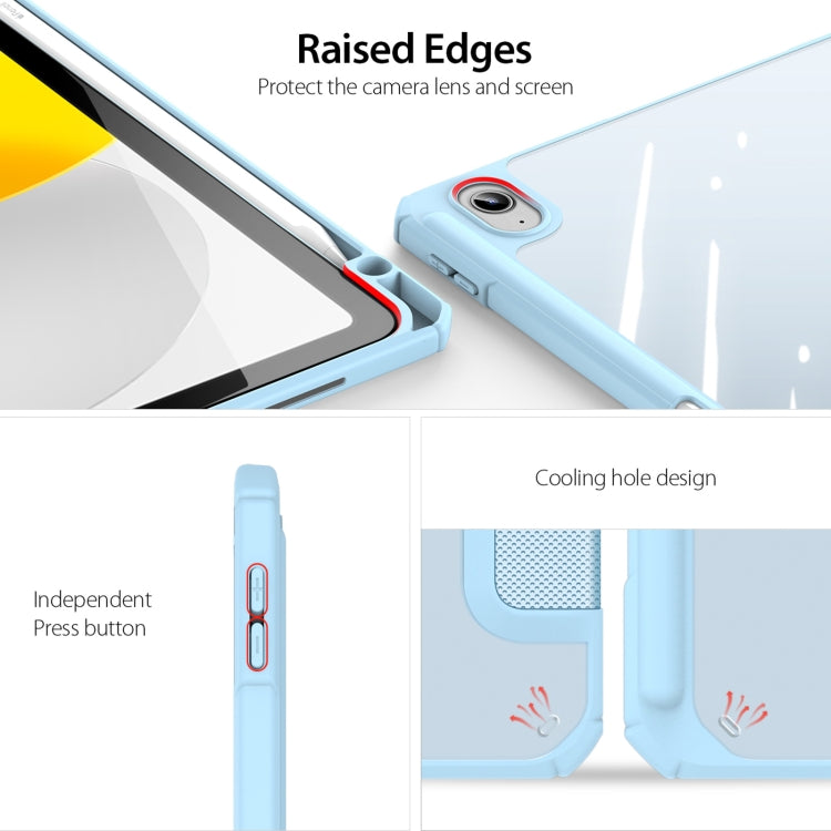 For iPad 2025 / 2022 DUX DUCIS TOBY Series Antiskid Leather Smart Tablet Case(Blue) - iPad 2025 / 2022 Cases by DUX DUCIS | Online Shopping UK | buy2fix