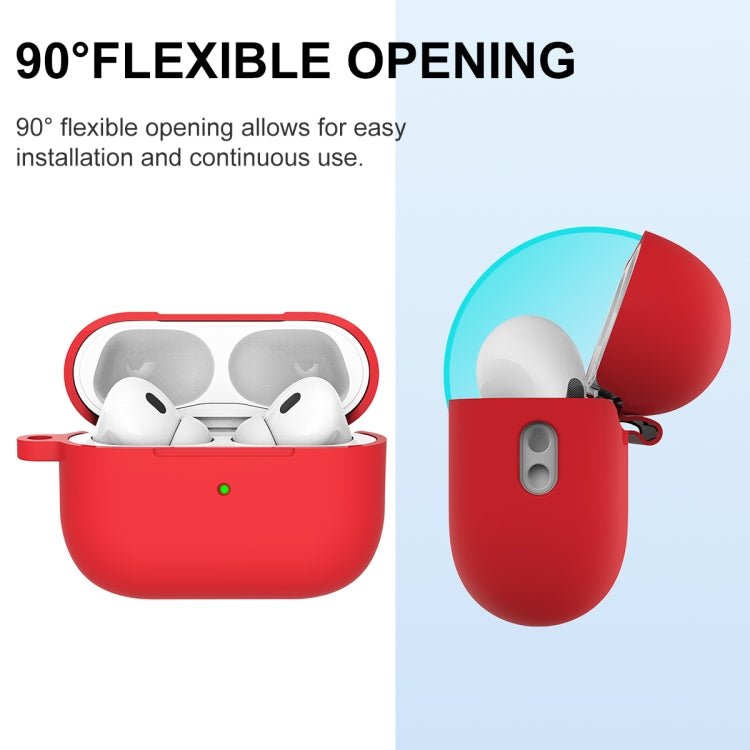 For AirPods Pro 2 Thickened One-piece Shockproof Earphone Case(Red) - For AirPods Pro 2 by buy2fix | Online Shopping UK | buy2fix
