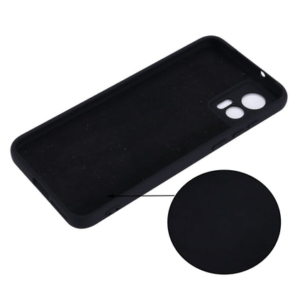 For Motorola Edge 30 Lite 5G / 30 Neo 5G Pure Color Liquid Silicone Shockproof Phone Case(Black) by buy2fix