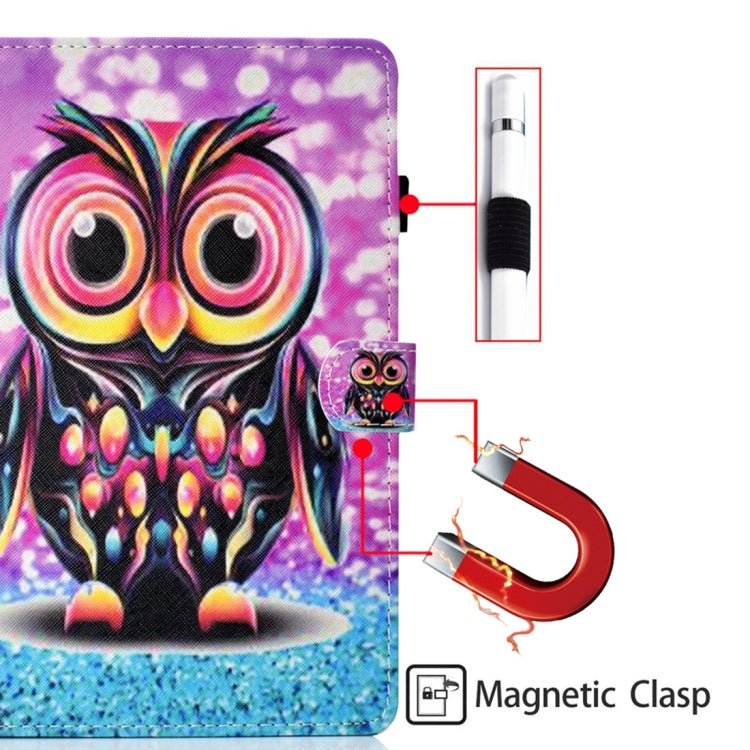 For iPad 2025 / 2022 Coloured Drawing Stitching Smart Leather Tablet Case(Owl) - iPad 2025 / 2022 Cases by buy2fix | Online Shopping UK | buy2fix