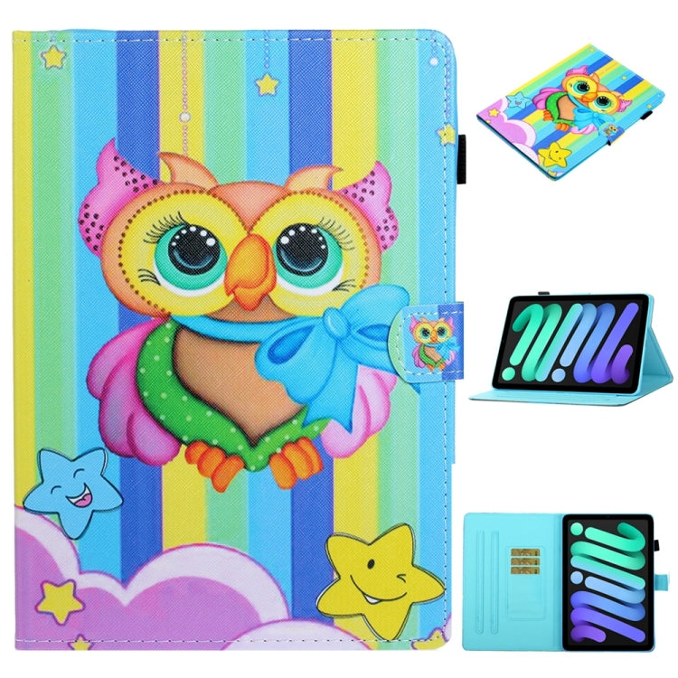 For iPad 2025 / 2022 Coloured Drawing Stitching Smart Leather Tablet Case(Rainbow Owl) - iPad 2025 / 2022 Cases by buy2fix | Online Shopping UK | buy2fix