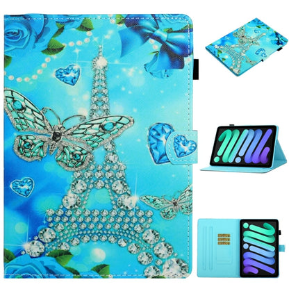For iPad 2025 / 2022 Coloured Drawing Stitching Smart Leather Tablet Case(Butterfly Tower) - iPad 2025 / 2022 Cases by buy2fix | Online Shopping UK | buy2fix