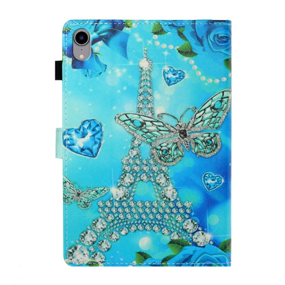 For iPad 2025 / 2022 Coloured Drawing Stitching Smart Leather Tablet Case(Butterfly Tower) - iPad 2025 / 2022 Cases by buy2fix | Online Shopping UK | buy2fix