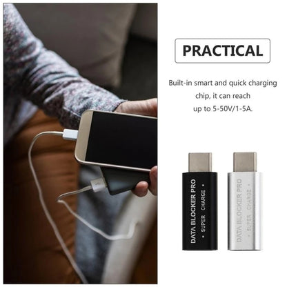 GE07 USB-C / Type-C Data Blocker Fast Charging Connector(Grey) by buy2fix