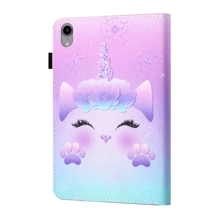 For iPad 2025 / 2022 Coloured Drawing Stitching Smart Leather Tablet Case(One Horned Cat) - iPad 2025 / 2022 Cases by buy2fix | Online Shopping UK | buy2fix