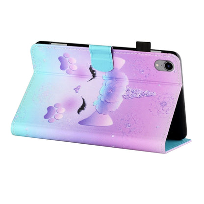 For iPad 2025 / 2022 Coloured Drawing Stitching Smart Leather Tablet Case(One Horned Cat) - iPad 2025 / 2022 Cases by buy2fix | Online Shopping UK | buy2fix