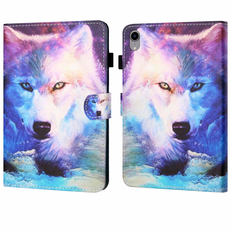 For iPad 2025 / 2022 Coloured Drawing Stitching Smart Leather Tablet Case(Wolf) - iPad 2025 / 2022 Cases by buy2fix | Online Shopping UK | buy2fix