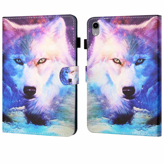 For iPad 2025 / 2022 Coloured Drawing Stitching Smart Leather Tablet Case(Wolf) - iPad 2025 / 2022 Cases by buy2fix | Online Shopping UK | buy2fix