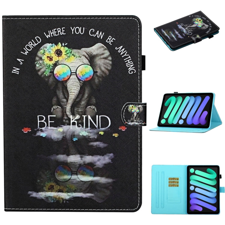 For iPad 2025 / 2022 Coloured Drawing Stitching Smart Leather Tablet Case(Spectacles Elephant) - iPad 2025 / 2022 Cases by buy2fix | Online Shopping UK | buy2fix