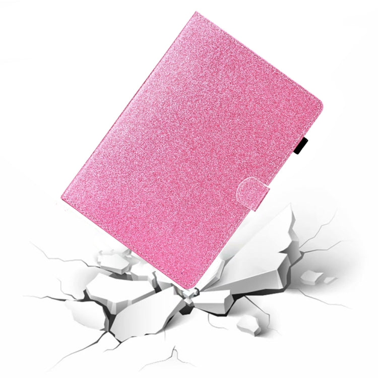 For iPad 2025 / 2022 Glossy Glitter Powder Horizontal Flip Leather Tablet Case(Pink) - iPad 2025 / 2022 Cases by buy2fix | Online Shopping UK | buy2fix