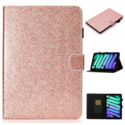 For iPad 2025 / 2022 Glossy Glitter Powder Horizontal Flip Leather Tablet Case(Rose Gold) - iPad 2025 / 2022 Cases by buy2fix | Online Shopping UK | buy2fix
