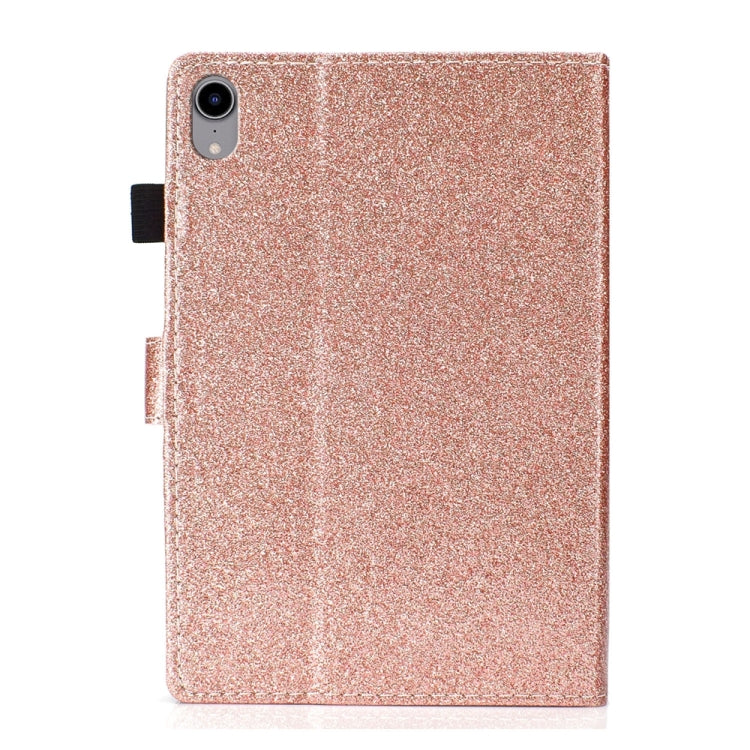 For iPad 2025 / 2022 Glossy Glitter Powder Horizontal Flip Leather Tablet Case(Rose Gold) - iPad 2025 / 2022 Cases by buy2fix | Online Shopping UK | buy2fix