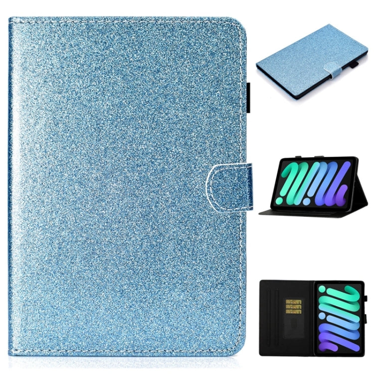 For iPad 2025 / 2022 Glossy Glitter Powder Horizontal Flip Leather Tablet Case(Blue) - iPad 2025 / 2022 Cases by buy2fix | Online Shopping UK | buy2fix